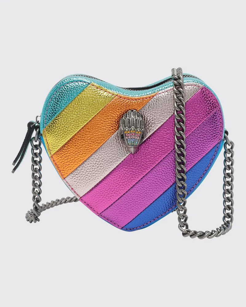 Kurt Geiger Herzförmige Mini-Tasche Kensington mit mehrfarbigen Streifen Bunt