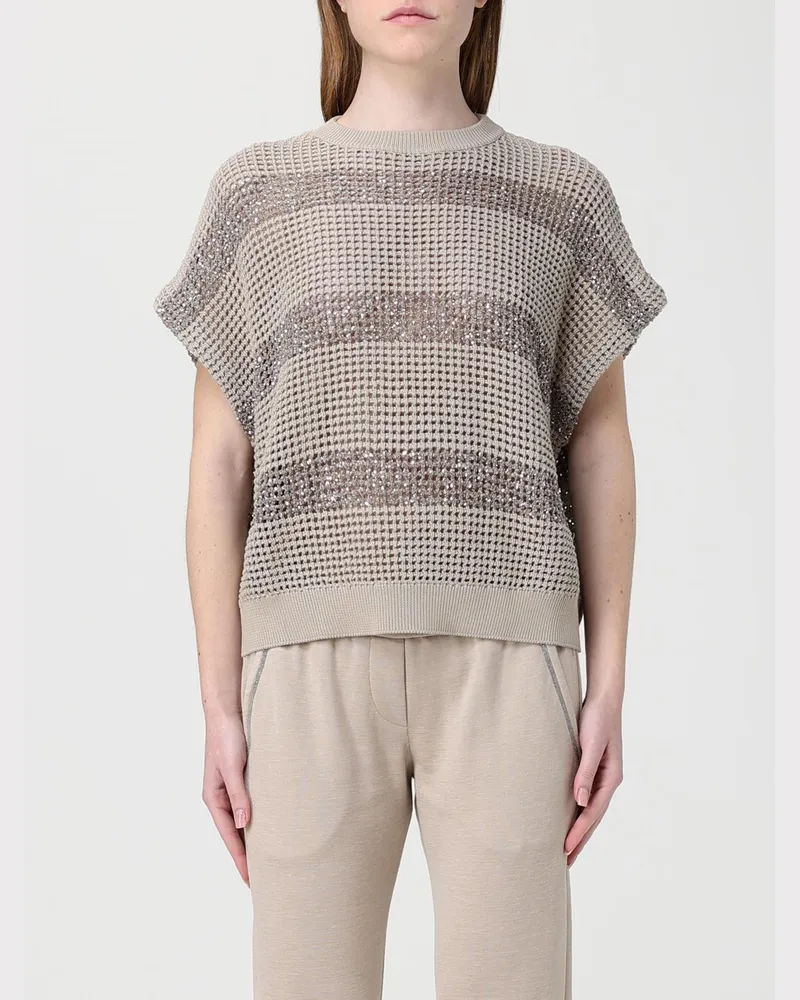 Brunello Cucinelli Pullover damen Sand