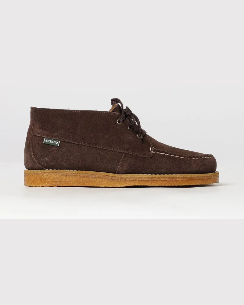 Sebago Chukka-Boots aus Wildleder mit Mokassin-Naht und Gummisohle Dark