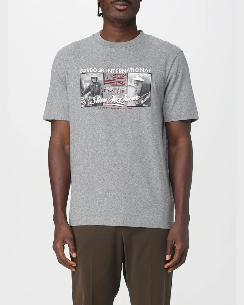 Barbour T-shirt herren Grau