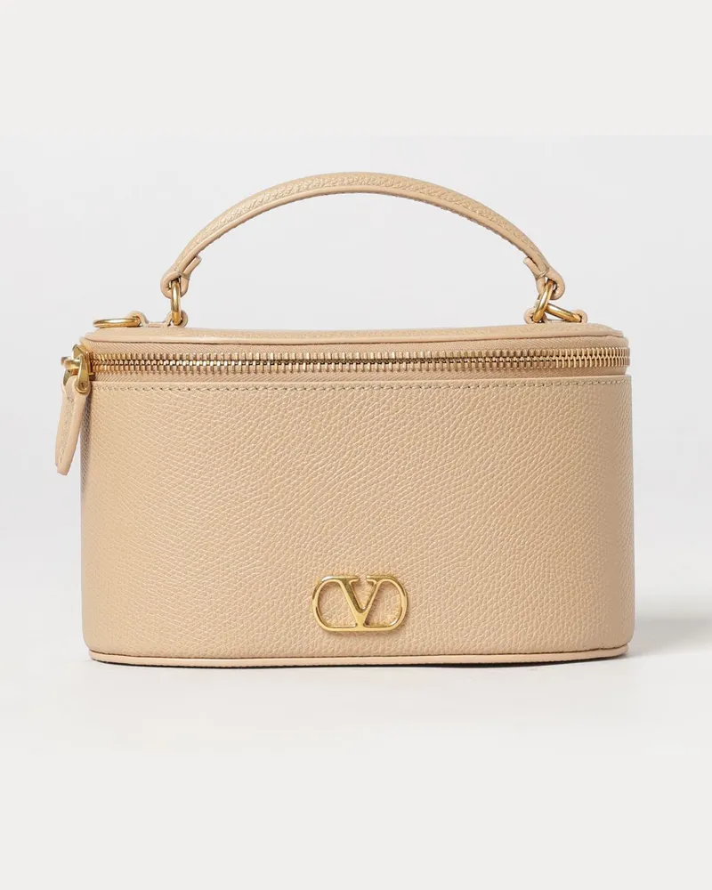 Valentino Garavani Vanity Minitasche aus genarbtem Leder mit VLogo Signature Pink