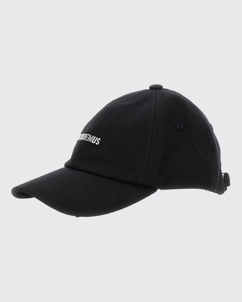 Jacquemus Gadjo Baseballkappe aus Baumwolltwill mit Metall-Logo Schwarz