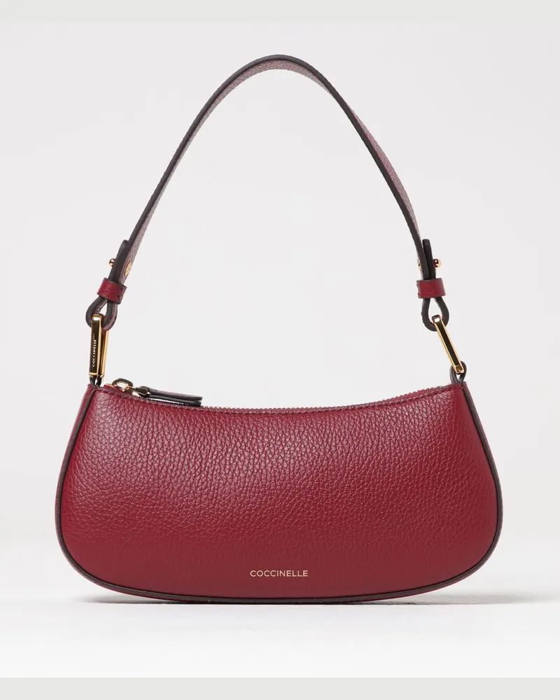 Coccinelle Schultertasche damen Burgunderrot