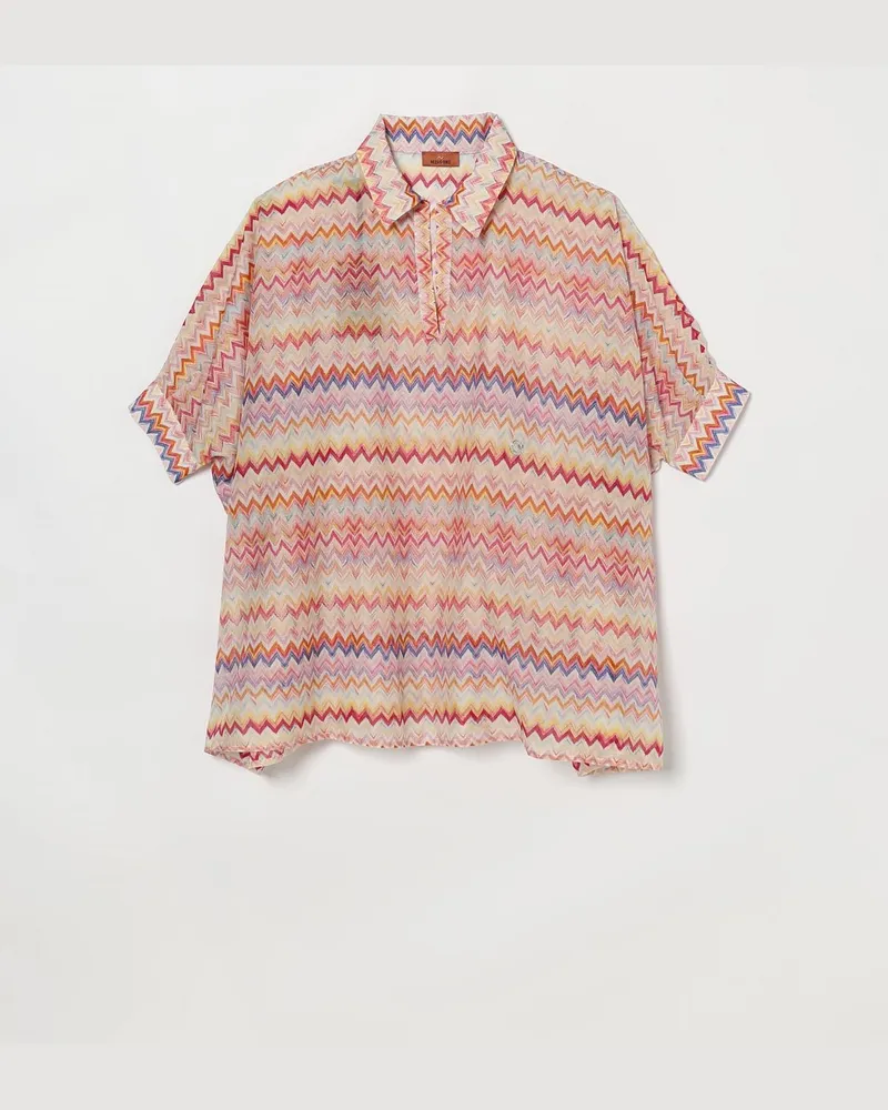 Missoni Viskosebluse mit Zickzackmuster Schwarz