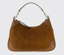 Hobo-Tasche aus Wildleder mit geprägtem GG-Monogramm