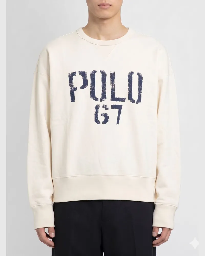 Ralph Lauren Baumwoll-Rundhals-Sweatshirt mit Logo Grau