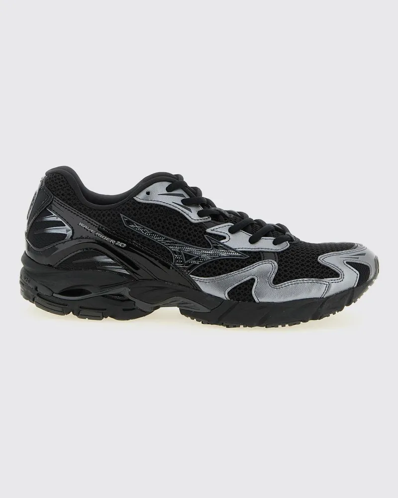 Mizuno Wave Rider Sneakers aus Mesh und Gummi Schwarz