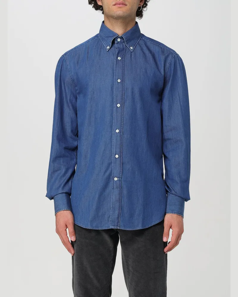 Brunello Cucinelli Hemd herren Blau