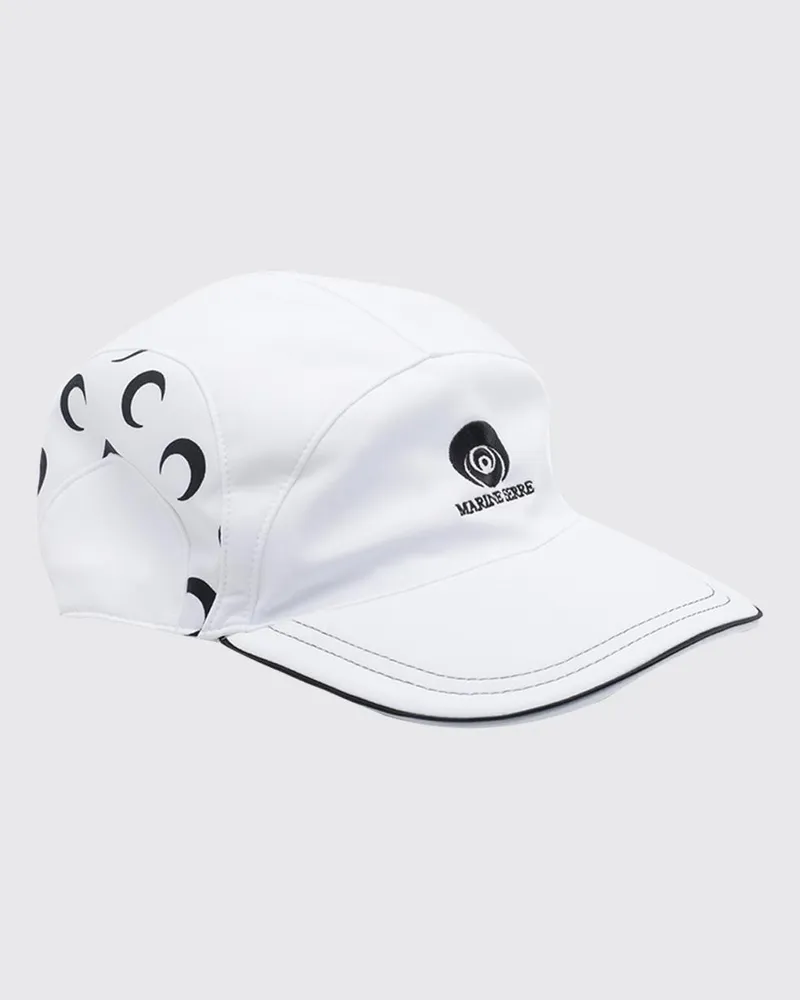 Marine Serre Baseballkappe aus Polyamid mit Crescent Moon-Logo Weiß