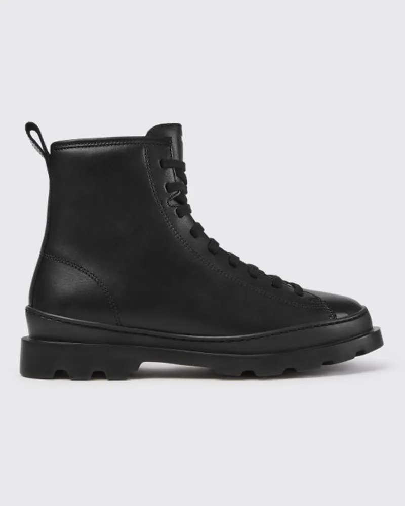 Camper Damen Flache Stiefeletten Schwarz