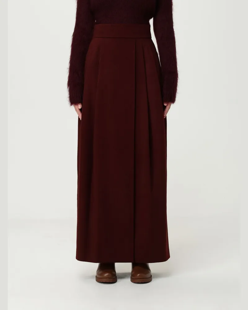 Max Mara Rock damen Burgunderrot