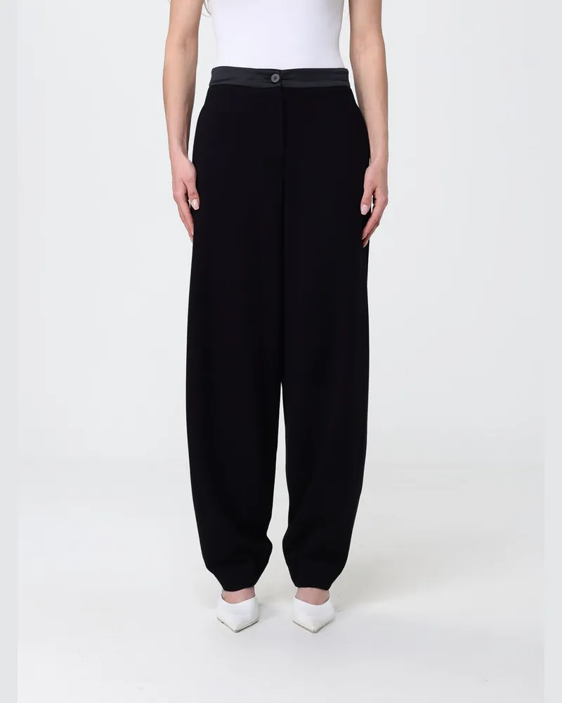 Emporio Armani Chino-Hose aus Viskosemischung Schwarz