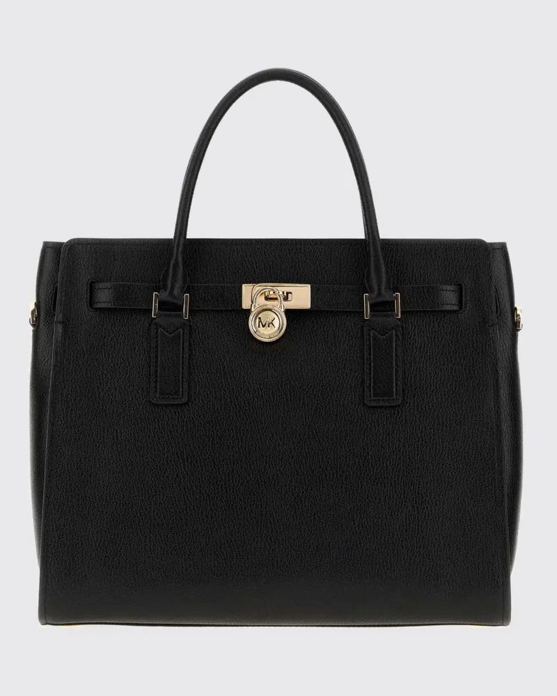 Michael Kors Hamilton Moderne Tote-Bag aus Leder mit abnehmbarem Riemen Schwarz