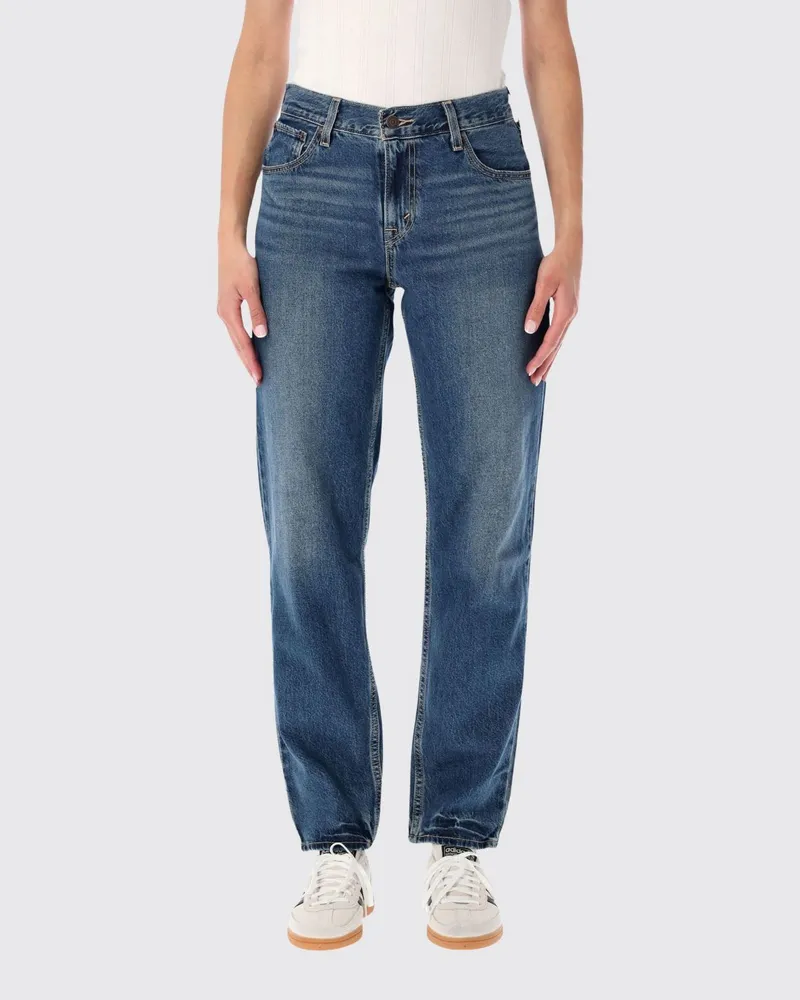 Levi's Straight Tapered Jeans mit mittlerer Leibhöhe aus Stretch-Denim Blau