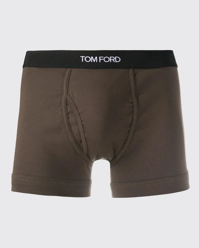 Tom Ford Boxershorts aus Stretch-Baumwolle Grün