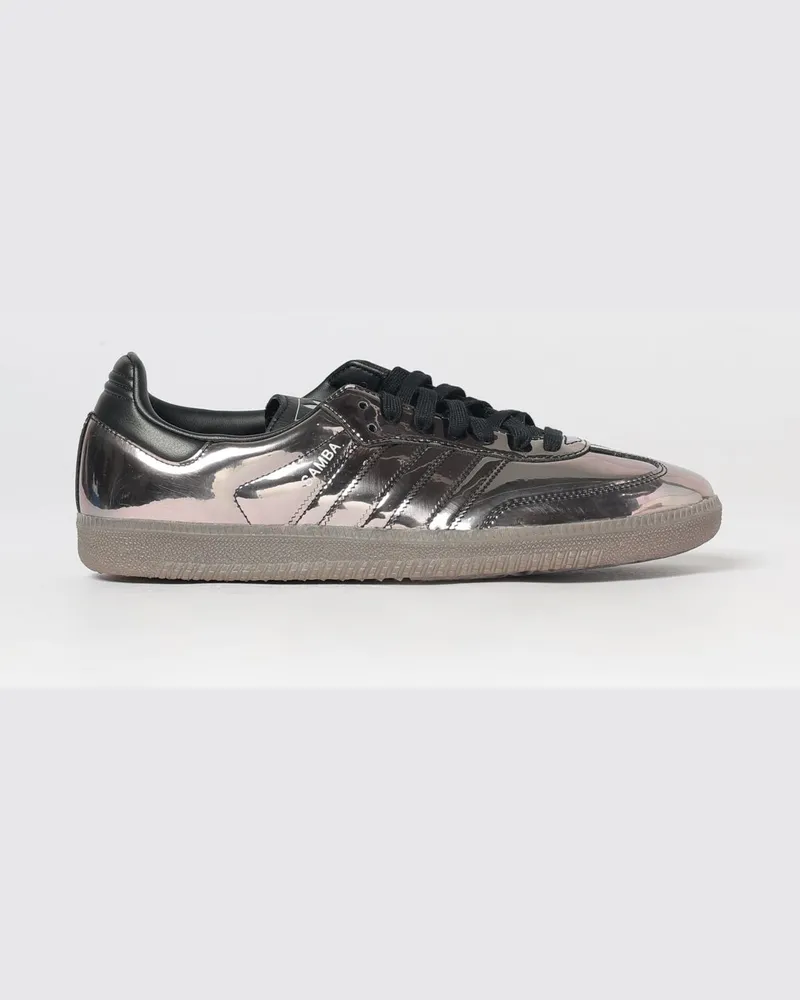 adidas Samba OG Sneaker aus Leder und Kunstleder mit 3-Streifen-Logo Grau