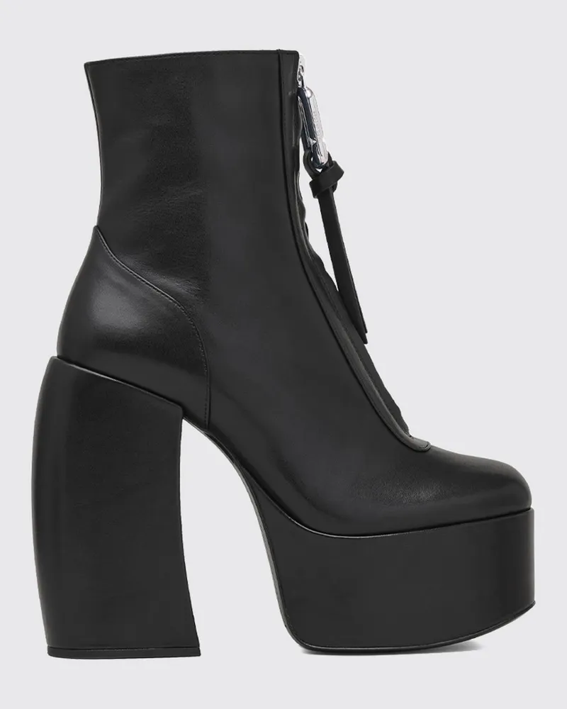 Marc Jacobs The Gigi Plateau-Stiefeletten aus Leder mit hohem Absatz Schwarz