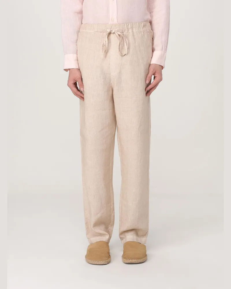120% Lino Hose herren Beige