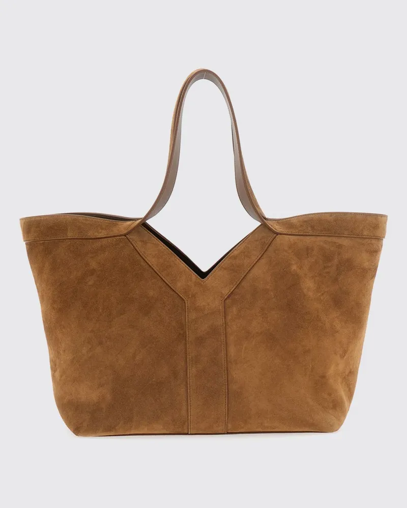 Saint Laurent Y Schultertasche aus Velours-Kalbsleder Leder