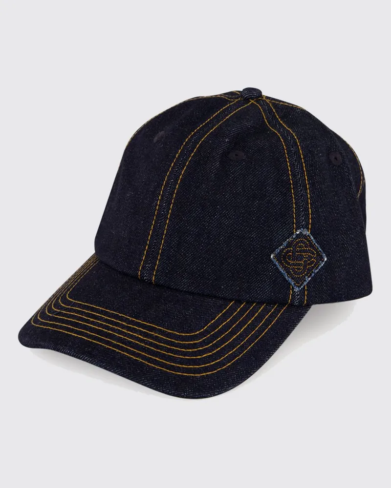 Casablanca Paris Baseballkappe aus Baumwolle von mit gesticktem Logo und verstellbarem Riemen Blau
