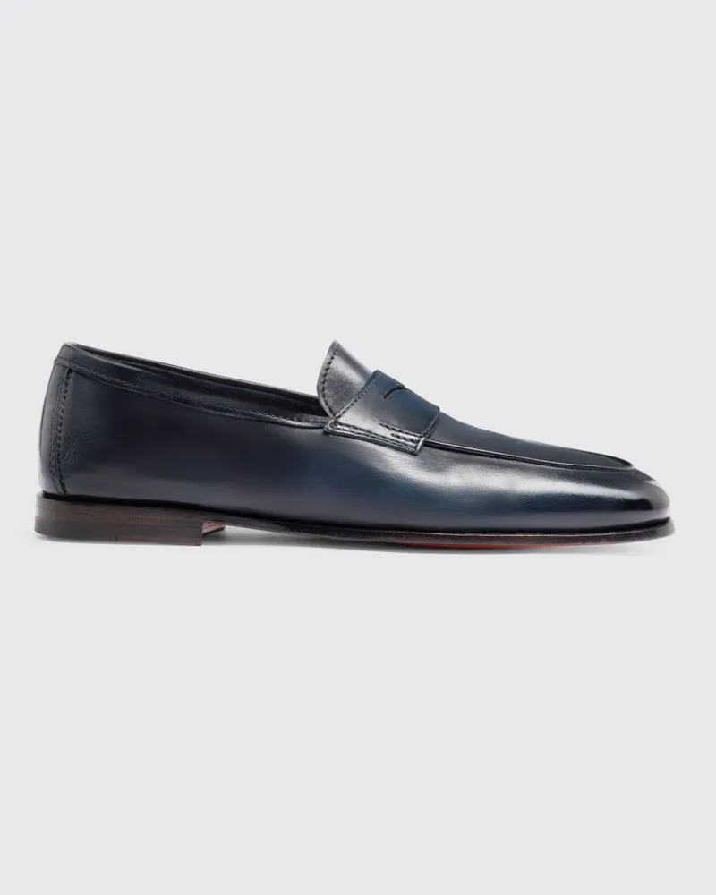 Santoni Mokassins herren Blau