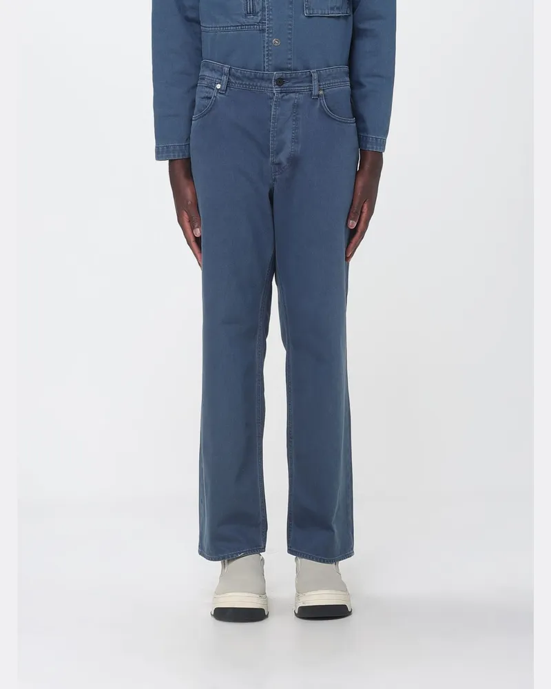 Stone Island Straight Fit Jeans aus Baumwolldenim Blau