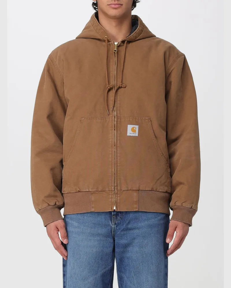 Carhartt WIP OG Active Baumwoll-Bomberjacke mit Kapuze und Kängurutasche Braun