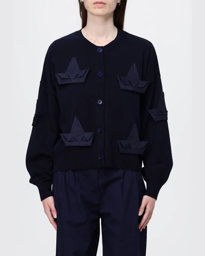 MEIMEIJ Baumwoll-Cardigan mit Booten Blau