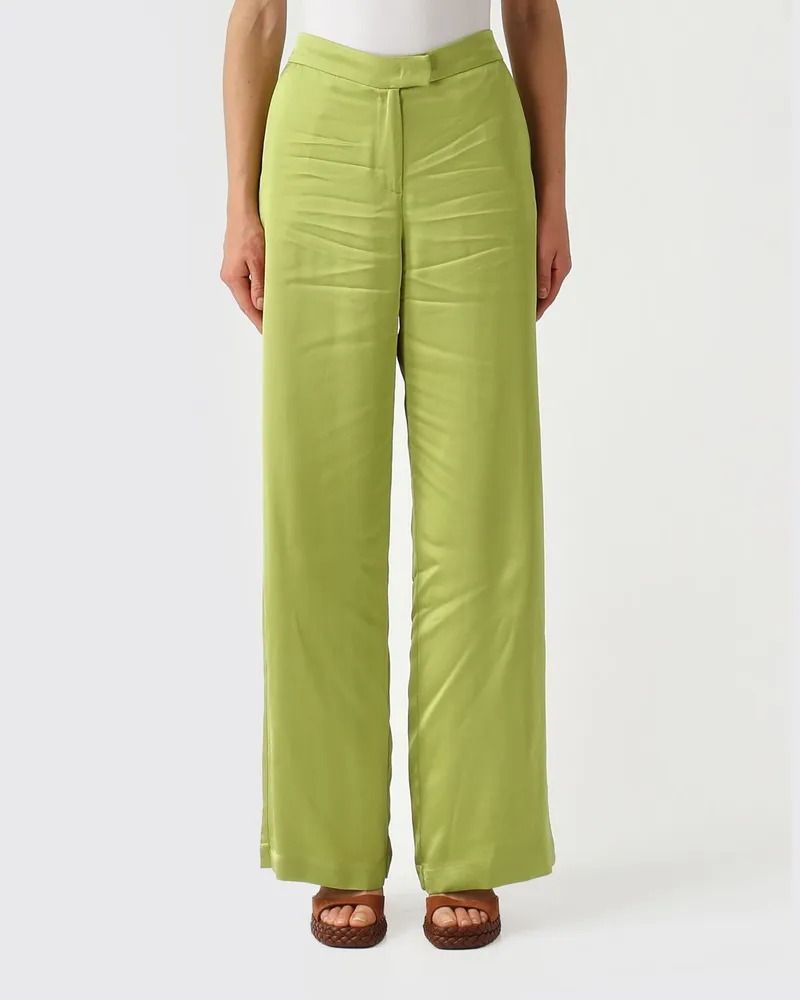 Maliparmi Satin-Palazzohose Grün