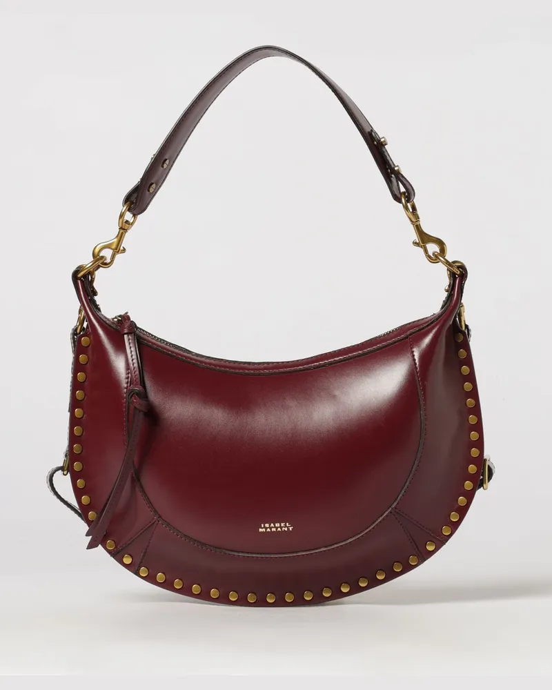 Isabel Marant Naoko Hobo-Tasche aus Kalbsleder mit Nieten Burgunderrot