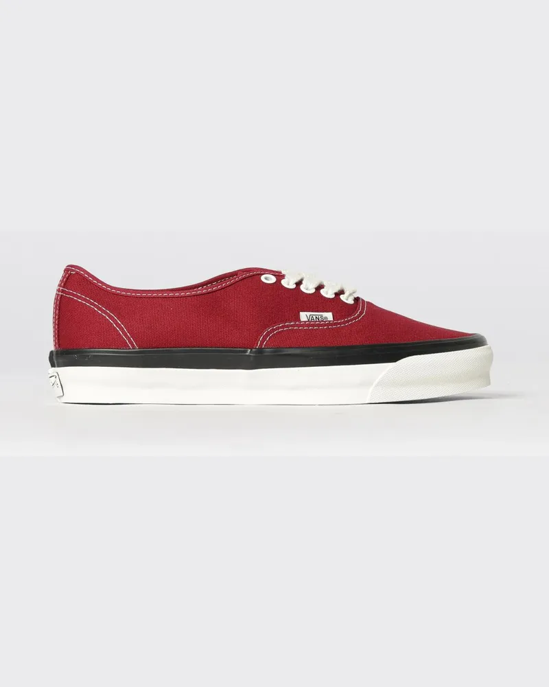 Vans LX Authentic Low-Top-Sneakers aus Baumwoll-Canvas mit Kontrastsohle Rot