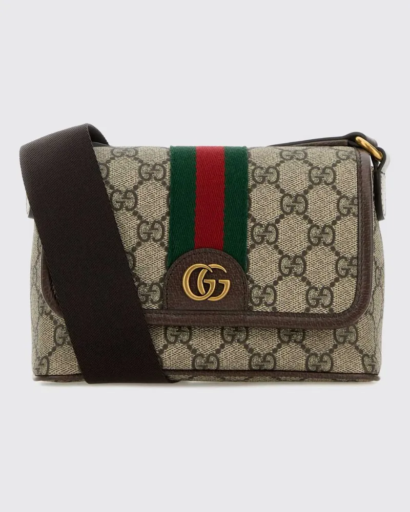 Gucci Ophidia Mini-Umhängetasche aus GG Supreme-Stoff mit Monogramm Beige