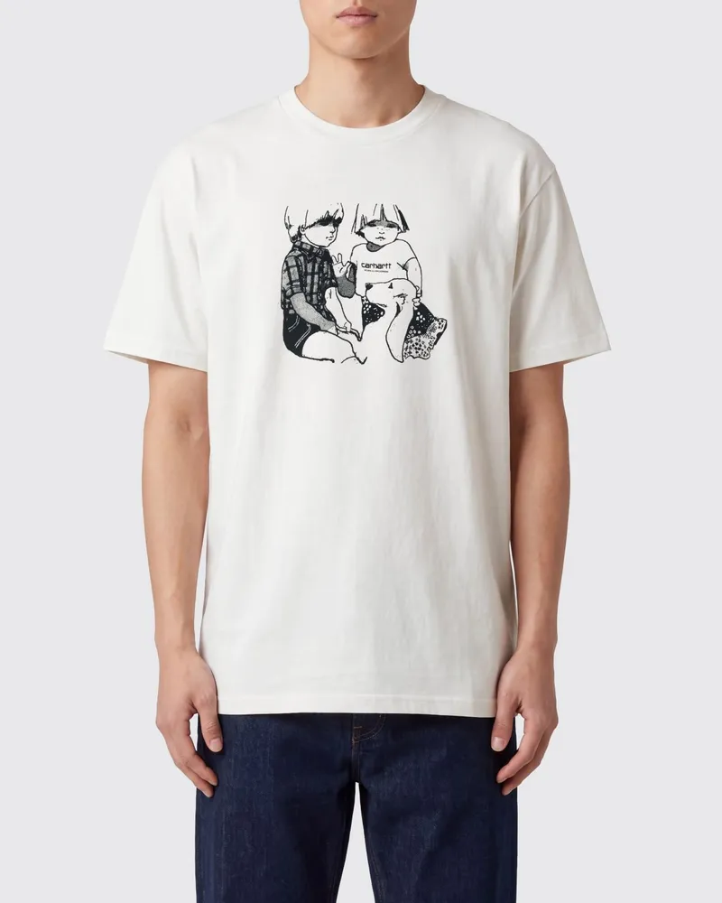 Carhartt WIP T-Shirt aus Bio-Baumwolle mit Grafikdruck und Logo Weiß
