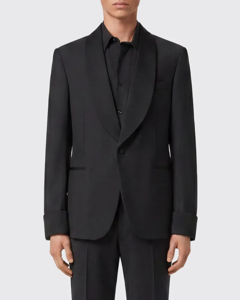 Billionaire Einreihiger Wollblazer Schwarz