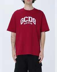 GCDS T-shirt Burgunderrot