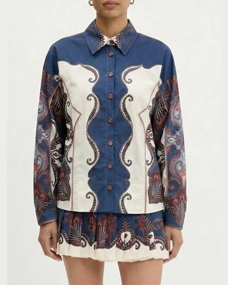 FARM Rio Hemdbluse damen Blau