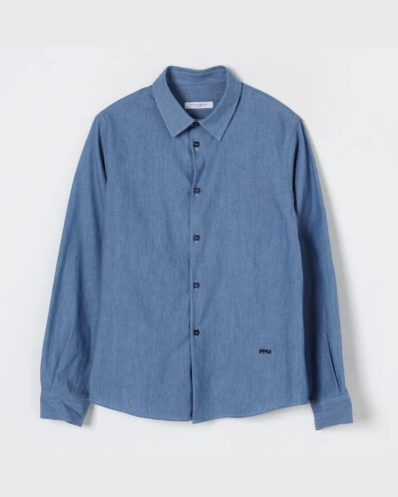 Paolo Pecora Milano Hemd kinder Blau