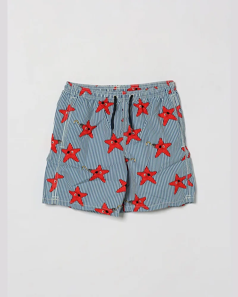 MC2 Saint Barth Bedruckte Boxer-Badehose Blau