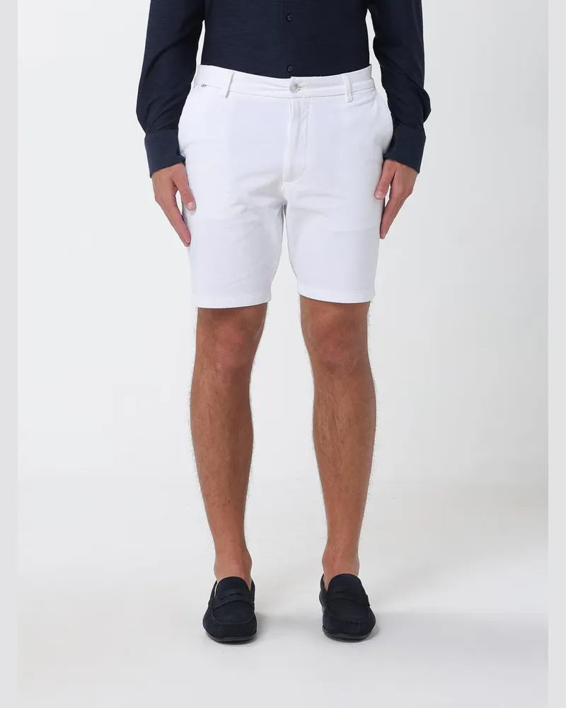 HUGO BOSS Chino-Shorts aus Stretch-Baumwolle mit mittlerer Leibhöhe und schrägen Taschen Weiß