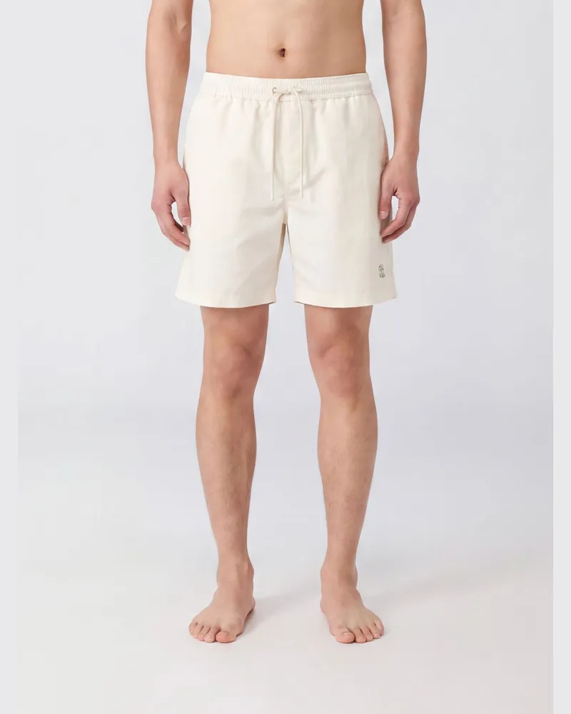 Brunello Cucinelli Badeanzug aus Polyester Weiß