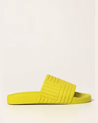 Bottega Veneta Slide-Sandale aus Gummi Gelb