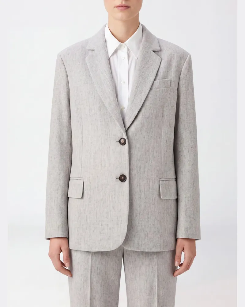 Brunello Cucinelli Einreihiger Wollblazer von mit steigendem Revers Perle