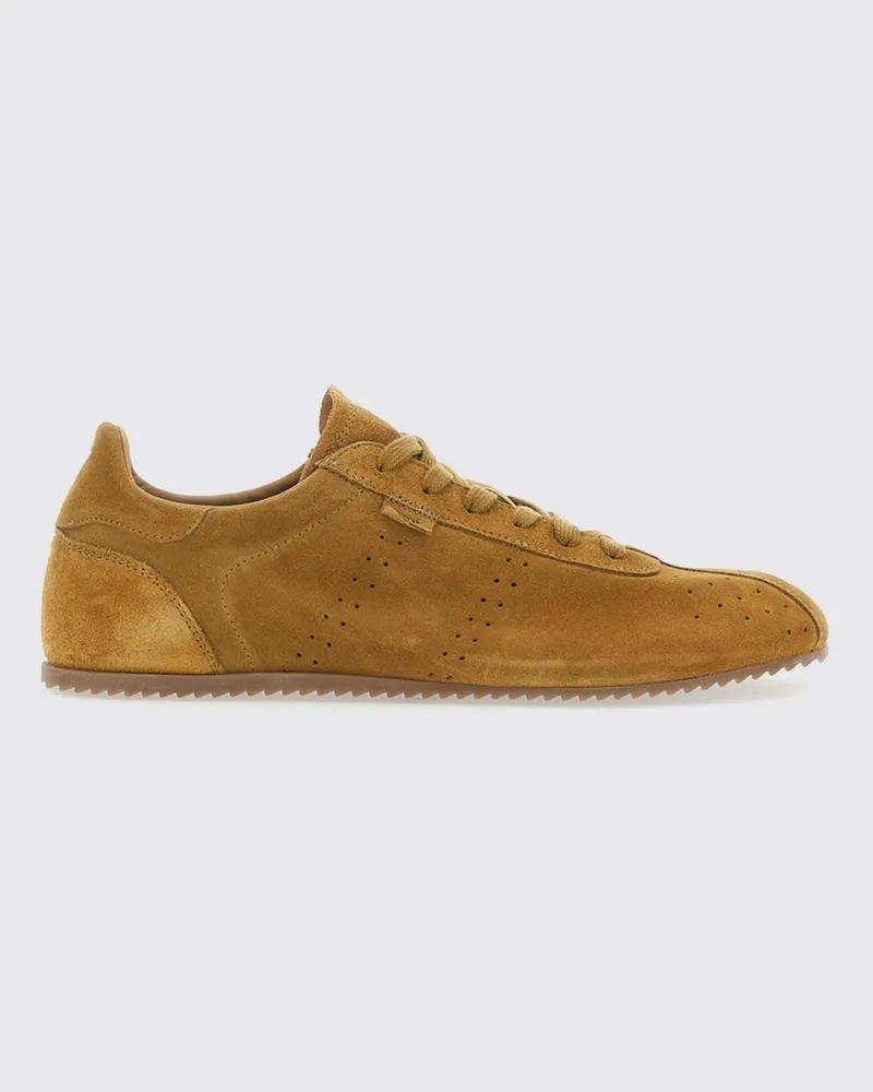 AMI Paris Low-Top-Sneakers aus Veloursleder mit geprägtem Logo Braun