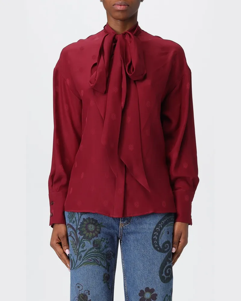 Etro Hemdbluse damen Burgunderrot