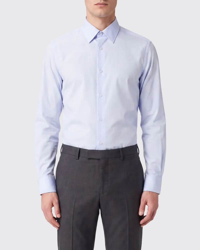 Paul Smith Slim-Fit Abendhemd aus Baumwollmischung mit Haifischkragen Blau