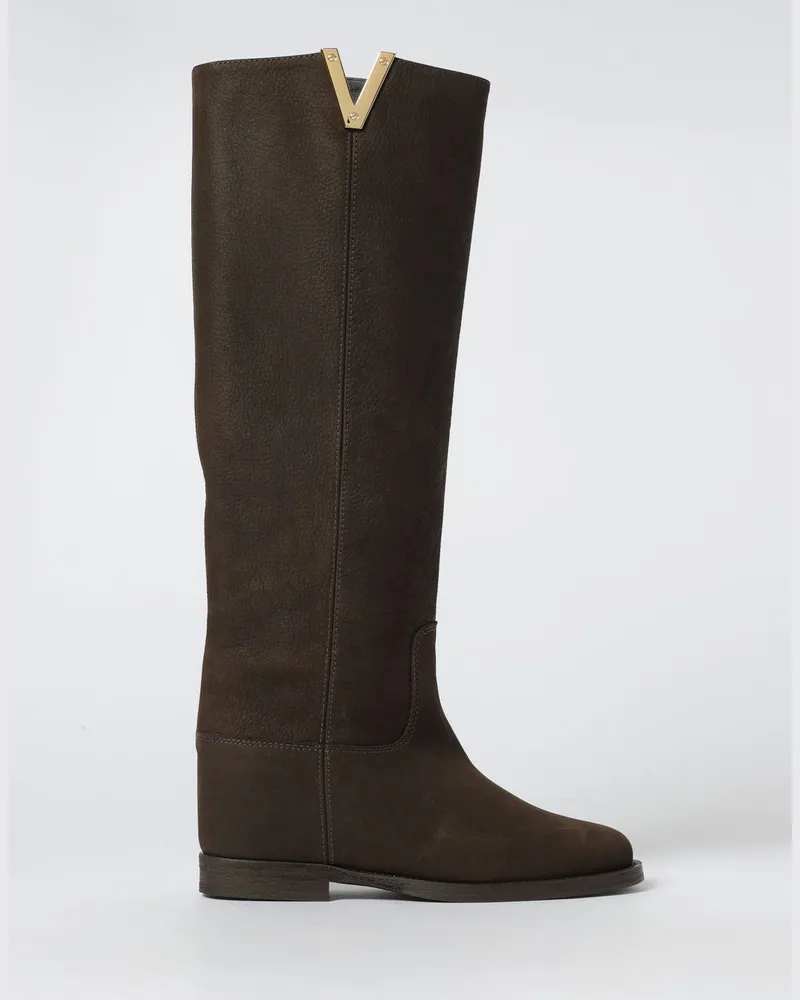 Via Roma 15 Flache stiefeletten damen Braun