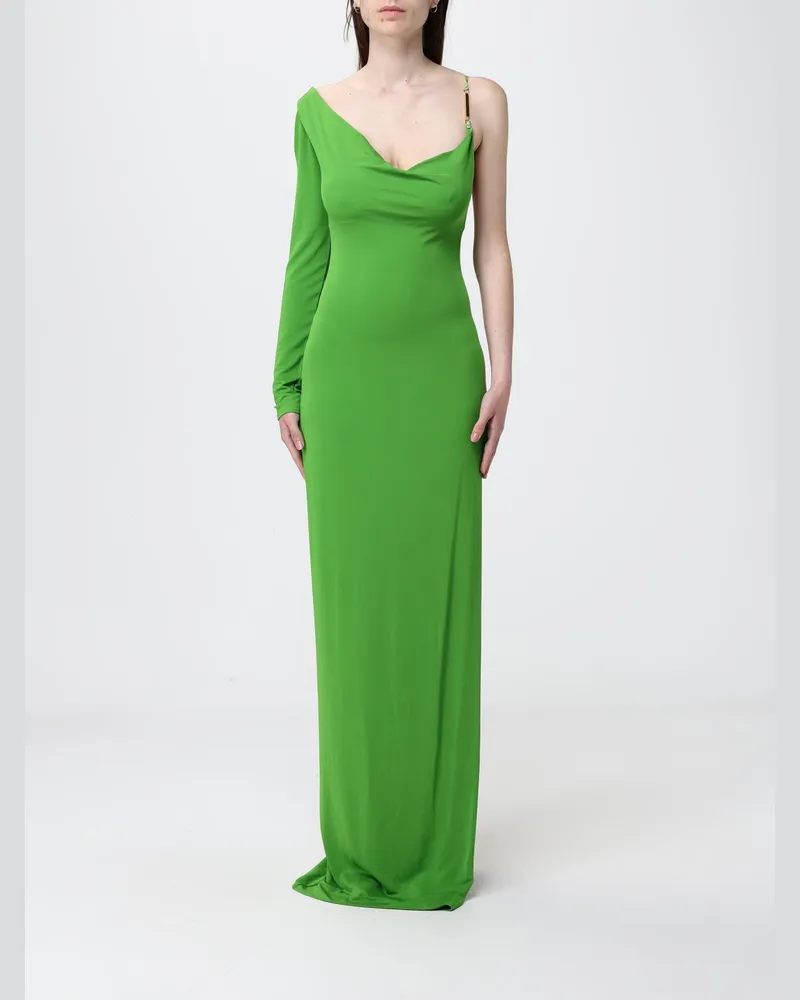 Elisabetta Franchi Ein-Schulter-Kleid aus Jersey Grün