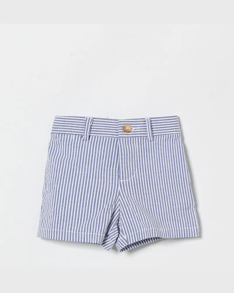 Ralph Lauren Gestreifte Baumwollshorts Weiß