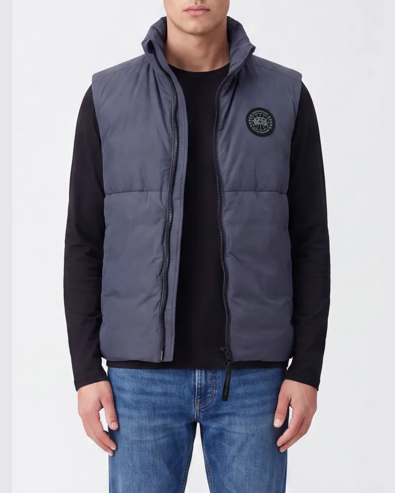 Canada Goose Gesteppte, wasserabweisende Nylonweste mit Stehkragen Blau