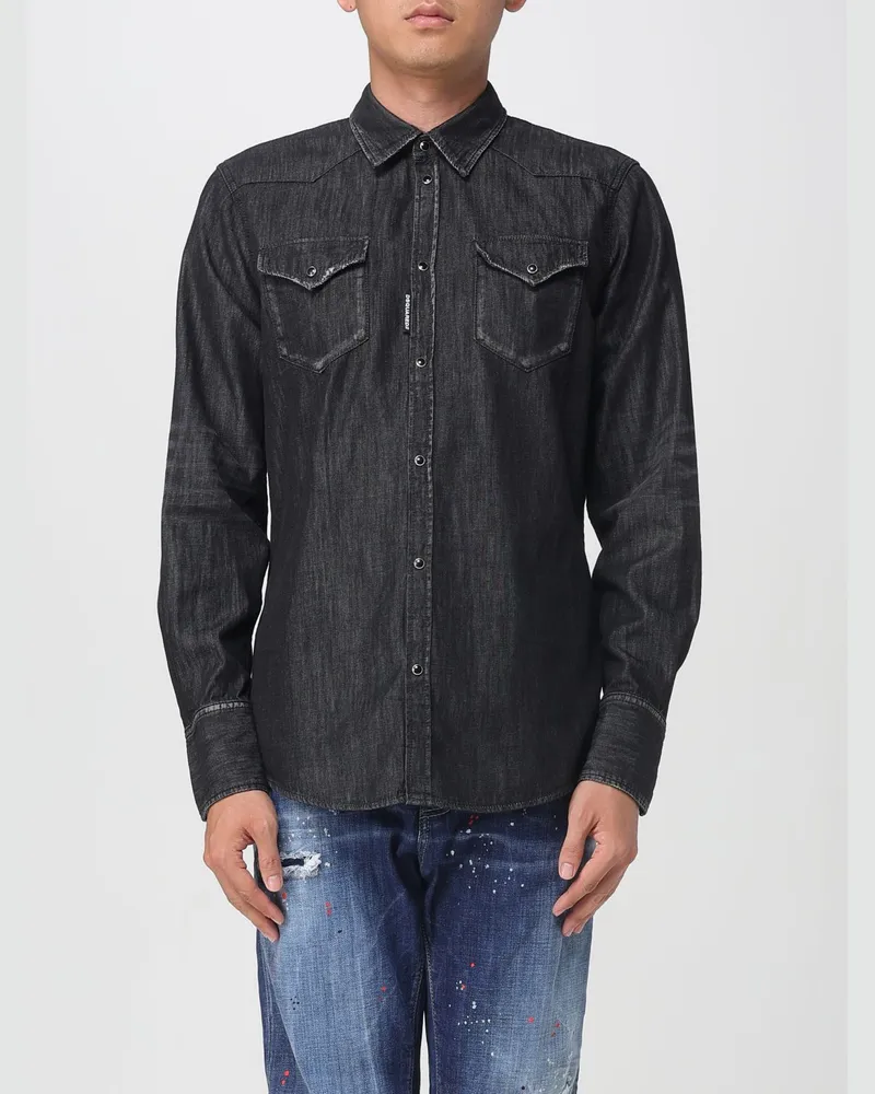 Dsquared2 Hemd herren Schwarz